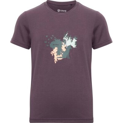 Urberg Juniors' Printed Tree Tee Huckleberry 110/116 cm Urberg Juniors' Printed Tree Tee Huckleberry 110/116 cm