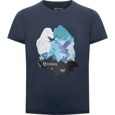 Urberg Juniors' Printed Tree Tee Midnight Navy 98/104 cm Urberg Juniors' Printed Tree Tee Midnight Navy 98/104 cm