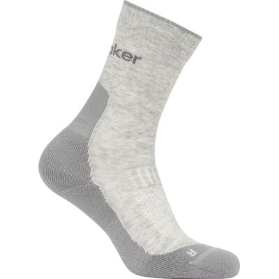 Icebreaker Men Merino Hike+ Light Crew Blizzard Hthr/alloy S Icebreaker Men Merino Hike+ Light Crew Blizzard Hthr/alloy S