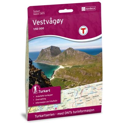 Nordeca Turkart 1:25 000 Turkart Vestvågøy Nordeca Turkart 1:25 000 Turkart Vestvågøy