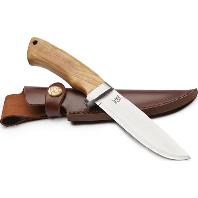 Øyo Rondane kniv - Olivtre, 13cm blad, 25cm total, lærslire Øyo Rondane kniv - Olivtre, 13cm blad, 25cm total, lærslire