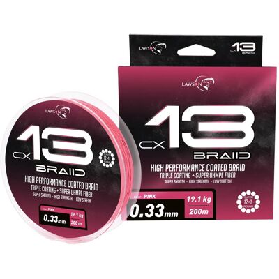 Lawson Cx13 Braid 200m Pink 0.13mm Lawson Cx13 Braid 200m Pink 0.13mm