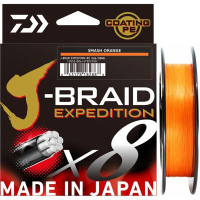 Daiwa J-Braid Expedition 150m Smash Orange Smash Orange 0.32mm Daiwa J-Braid Expedition 150m Smash Orange Smash Orange 0.32mm