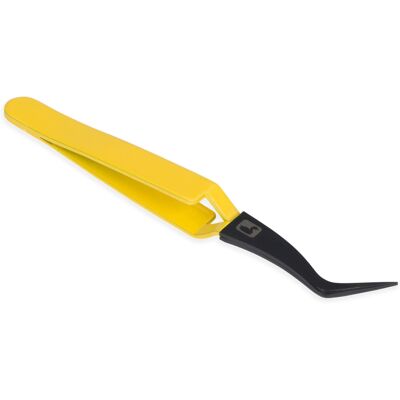 Loon Mini Curved D-Loop Tweezer Yellow Regular Loon Mini Curved D-Loop Tweezer Yellow Regular
