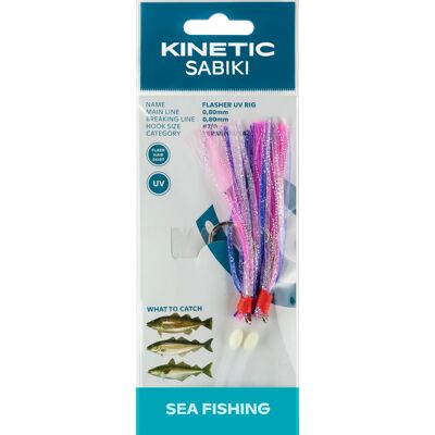 Kinetic Sabiki Flasher Uv #7/0 #7/0 Kinetic Sabiki Flasher Uv #7/0 #7/0