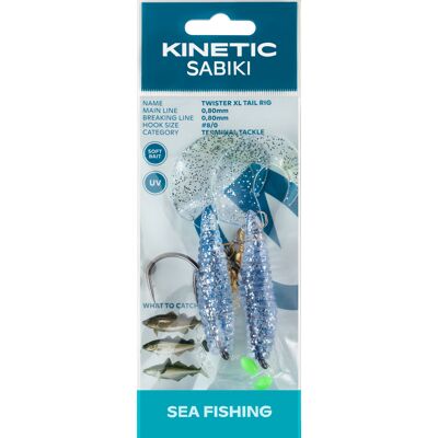 Kinetic Sabiki Twister XL Pink/Silver #8/0 Kinetic Sabiki Twister XL Pink/Silver #8/0