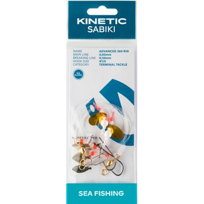Kinetic Sabiki Advanced 360 Yellow/Green #1/0 Kinetic Sabiki Advanced 360 Yellow/Green #1/0