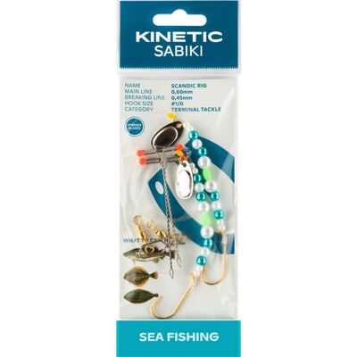 Kinetic Sabiki Scandic Pearl/Blue #1/0 Kinetic Sabiki Scandic Pearl/Blue #1/0