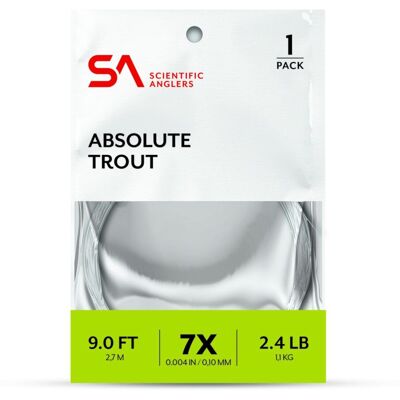 Scientific Anglers Absolute Trout Leader 0.20mm 9' Scientific Anglers Absolute Trout Leader 0.20mm 9'