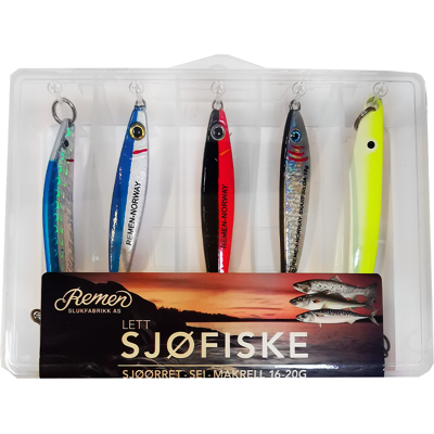 Remen Lett Sjøfiske 16-20g Sluksett Til Sjøørret, Sei Og Maakrell Sjø One size Remen Lett Sjøfiske 16-20g Sluksett Til Sjøørret, Sei Og Maakrell Sjø One size