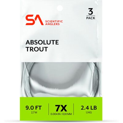 Scientific Anglers SA Absolute Trout Leader 3-Pack 0.13mm 9' Scientific Anglers SA Absolute Trout Leader 3-Pack 0.13mm 9'