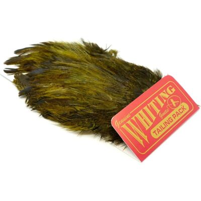 Whiting Coq De Leon Mayfly Tailing Pack Badger Badger dyed Copper Olive Whiting Coq De Leon Mayfly Tailing Pack Badger Badger dyed Copper Olive