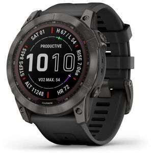 Garmin Fenix 7x Sapphire Solar Carbon Gray Titanium Dlc m/Svart Rem