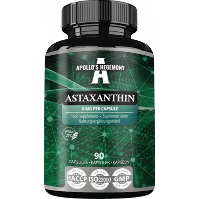 Apollo's Hegemony Astaxanthin 8 Mg Naturlig Mikroalge Vegansk – 90 Kapsler Apollo's Hegemony Astaxanthin 8 Mg Naturlig Mikroalge Vegansk – 90 Kapsler