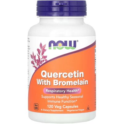 Now Foods Quercetin med Bromelain veg kapsler (120 stk.) Now Foods Quercetin med Bromelain veg kapsler (120 stk.)