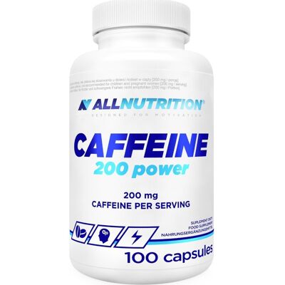 ALLNUTRITION Koffein 200 Mg Vannfri – 100 Kapsler ALLNUTRITION Koffein 200 Mg Vannfri – 100 Kapsler