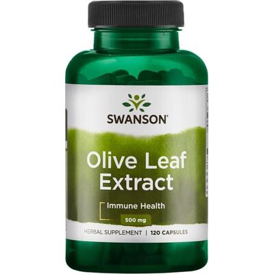 Swanson Olivenbladsekstrakt 500 mg - Immun- og hjertehelse - 120 Kapsler Swanson Olivenbladsekstrakt 500 mg - Immun- og hjertehelse - 120 Kapsler