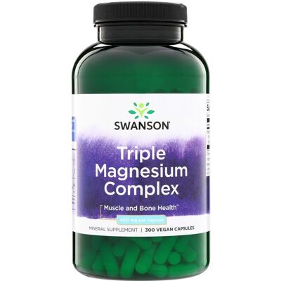 Swanson - Trefoldig Magnesiumkompleks - Støtter muskler og bein - 400mg Swanson - Trefoldig Magnesiumkompleks - Støtter muskler og bein - 400mg