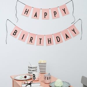 Design Letters birthday flags - pink