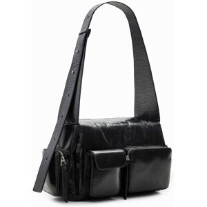 Desigual Midsize pockets leather bag - BLACK - U