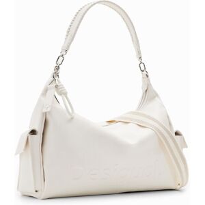 Desigual L logo shoulder bag - WHITE - U