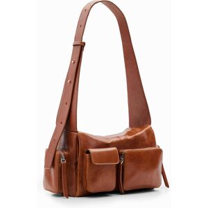 Desigual M leather pockets bag - BROWN - U