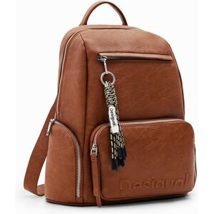 Desigual Midsize half-logo backpack - BROWN - U