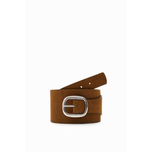 Desigual Split-leather belt - BROWN - 85