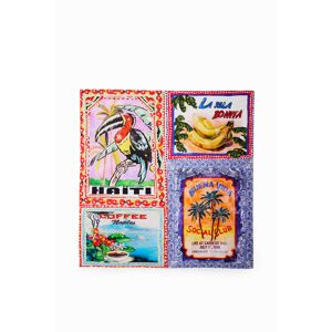 Desigual Stella Jean arty postcard square scarf - MATERIAL FINISHES - U