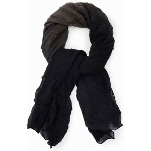 Desigual Rectangular pleated dégradé foulard - BLACK - U