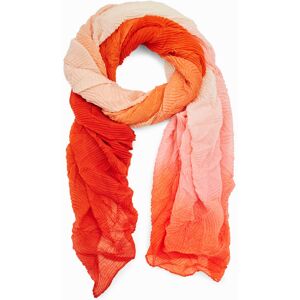 Desigual Rectangular pleated dégradé foulard - ORANGE - U