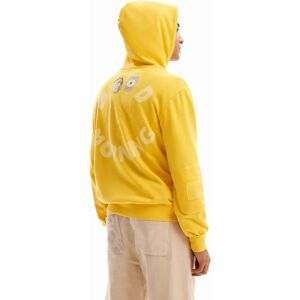 Desigual Patchwork message hoodie - YELLOW - L