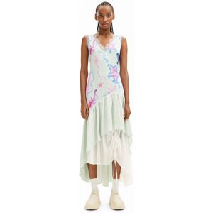 Desigual Collina Strada long multilayered strappy dress - BLUE - L