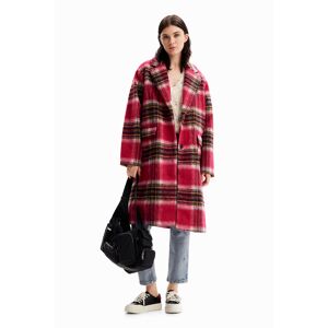 Desigual Plaid wool coat - RED - M