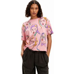 Desigual Arty faces T-shirt - RED - M