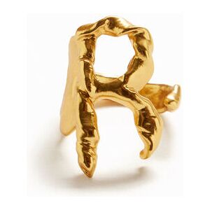 Desigual Zalio gold plated letter R ring - MATERIAL FINISHES - M