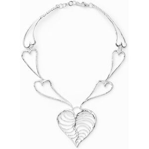 Desigual Zalio silver-plated heart necklace - BLACK - U