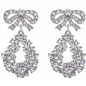 Lily And Rose Alice bow earrings crystal silver