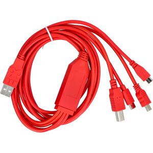 Multifunksjonell 4-I-1-Kabel Med Usb-A - Usb-B, Miniusb, Microusb Og Usb-C-Kontakt - 180 Cm