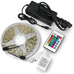 Led Stripe 60 Led-Er/m, Rgb - 5m + 12v / 5a Strømforsyning + Kontroller