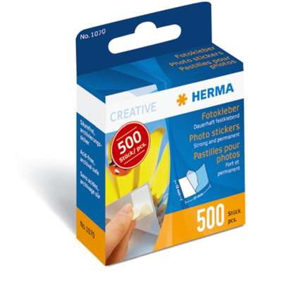 HERMA Fotoetiketter – Dobbeltklebende, Løsemiddelfritt (Her1070, 10 Eske) HERMA Fotoetiketter – Dobbeltklebende, Løsemiddelfritt (Her1070, 10 Eske)