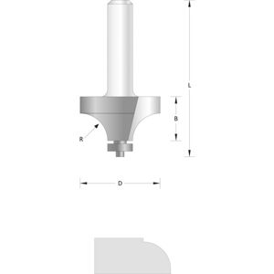 Hikoki Gress-, Kanttrimmer Og Tilbehør Avrundingsfres 38,1mm M/styrelager, 1 Blisterkort, Shk-66754107