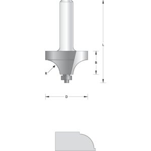 Hikoki Freser, Rasper Tre Kvartstaffres 38,1mm M/styrelager, 1 Blisterkort, Shk-66754095