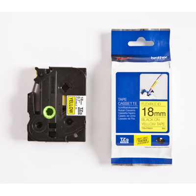Brother Tze Tape – Fleksibel, Høy Kvalitet (Brotzfx641, Svart/gul, 1 Eske) Svart/gul Brother Tze Tape – Fleksibel, Høy Kvalitet (Brotzfx641, Svart/gul, 1 Eske) Svart/gul