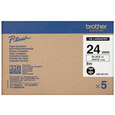 Brother P-Touch Tape – Robust, Vannavstøtende (Brohge251v5, 1 Eske) Brother P-Touch Tape – Robust, Vannavstøtende (Brohge251v5, 1 Eske)