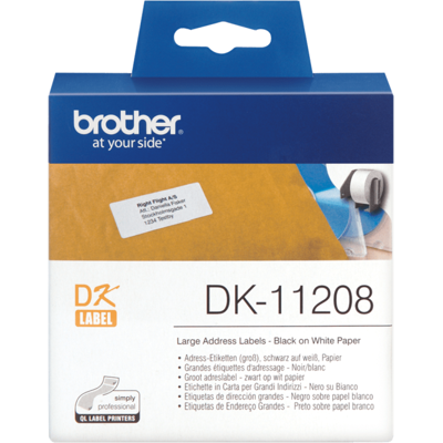 Brother Adresseetikett – Store, Praktiske Etiketter (Brodk11208, 1 Eske) Brother Adresseetikett – Store, Praktiske Etiketter (Brodk11208, 1 Eske)
