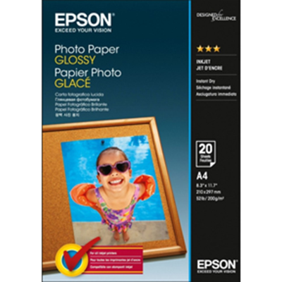 Epson A4 Fotopapir Glossy – Semigloss Kvalitet (Epss042538, 1 Eske) Epson A4 Fotopapir Glossy – Semigloss Kvalitet (Epss042538, 1 Eske)