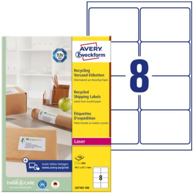 Avery Lr7165-100 Resirkulerte Adresseetiketter 99,1 X 67,7 Mm Off-White Off-White Avery Lr7165-100 Resirkulerte Adresseetiketter 99,1 X 67,7 Mm Off-White Off-White