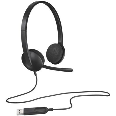 Logitech Usb-Hodesett, H340, 1 Stykk, Sen-981-000475 Svart Logitech Usb-Hodesett, H340, 1 Stykk, Sen-981-000475 Svart