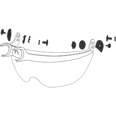Guardio - Visorflex-Skruer - Hjelmtilbehør Svart 53-63 cm Guardio - Visorflex-Skruer - Hjelmtilbehør Svart 53-63 cm